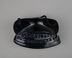 Chin Mask (Ho-ate) with Gorget, Iron, lacquer, silk, leather, Japanese