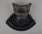 Half Mask (Menpō) with Gorget, Iron, lacquer, silk, Japanese