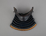Chin Mask (Ho-ate) with Gorget, Iron, lacquer, silk, Japanese