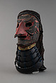 Full Mask (Sōmen) with Gorget and Mail Hood, Iron, lacquer, leather, silk, hemp, Japanese