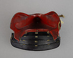 Chin Mask (Ho-ate) with Gorget, Iron, lacquer, silk, leather, Japanese