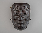 Full Mask (Sōmen), Iron, lacquer, Japanese