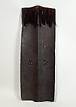Shield (Dhàl)
, Hide (buffalo), rattan, hair, polychromy, Indian, Assam, Naga Hills
