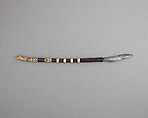 Dagger (Pisau Raut), Steel, bone, wood, horn, Dyak