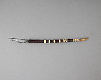 Dagger (Pisau Raut), Steel, bone, wood, horn, Dyak
