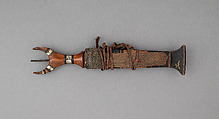 Dagger with Sheath, Steel, wood, cane (rattan), textile, brass, leather, twine, Philippine, Mindanao