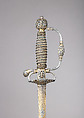 Smallsword, Silver, gold, wood, steel, French, Paris; blade, German