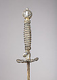 Smallsword, Silver, gold, wood, steel, French, Paris; blade, German