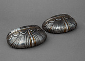 Toe Caps for a Pair of Foot Defenses (Sabatons), Steel, gold, German, Augsburg