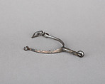 Rowel Spur (Left), Iron alloy, silver, German