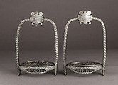 Pair of Stirrups, Iron alloy, German, possibly Saxony