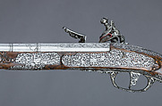 Pair of Flintlock Pistols, Giovan Battista Francino (Italian, Brescia, active second half of 17th century), Steel, wood (walnut), wool, Italian, Brescia