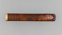 Knife Handle (kozuka), Wood (bamboo), gold, Japanese