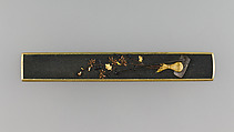 ⁭Knife Handle (Kozuka), Copper-gold alloy (shakudō), gold, copper, silver, copper-silver alloy (shibuichi), Japanese