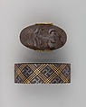 Sword-Hilt Collar and Pommel (Fuchigashira), Iron, gold, silver, Japanese