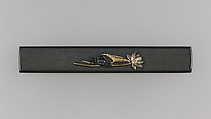 Knife Handle (Kozuka), Copper-gold alloy (shakudō), silver, gold, copper, Japanese