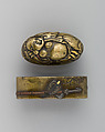 Sword-Hilt Collar and Pommel (Fuchigashira), Gold, Japanese