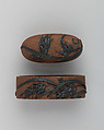 Sword-Hilt Collar and Pommel (Fuchigashira), Copper, Japanese