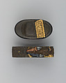 Sword-Hilt Collar and Pommel (Fuchigashira), Copper-silver alloy (shibuichi), gold, copper-gold alloy (shakudō), Japanese