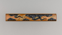 Knife Handle (Kozuka), Copper, copper-gold alloy (shakudō), gold, Japanese