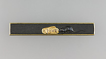 Knife Handle (Kozuka), Copper-gold alloy (shakudō), gold, Japanese