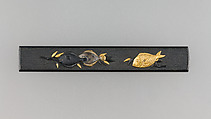 Knife Handle (Kozuka), Copper-gold alloy (shakudō), gold, silver, copper-silver alloy (shibuichi), Japanese