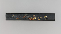 Knife Handle (Kozuka), Copper-gold alloy (shakudō), gold, copper, Japanese