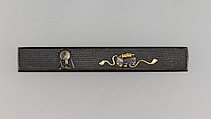 Knife Handle (Kozuka), Copper-gold alloy (shakudō), gold, silver, Japanese