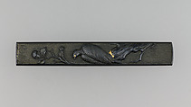 Knife Handle (Kozuka), Copper-gold alloy (shakudō), gold, Japanese