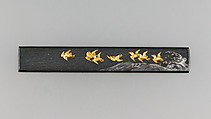 Knife Handle (Kozuka), Copper-silver alloy (shibuichi), silver, gold, Japanese