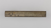 Knife Handle (Kozuka), Genshosai Masaharu (Japanese, died 1724), Copper-silver alloy (shibuichi), gold, copper, Japanese