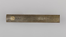 Knife Handle (Kozuka), Copper-silver alloy (shibuichi), gold, Japanese
