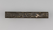 Knife Handle (Kozuka), Copper-silver alloy (shibuichi), silver, gold, Japanese