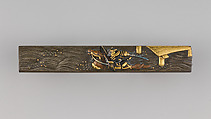 Knife Handle (Kozuka), Copper-silver alloy (shibuichi), gold, silver, copper, Japanese
