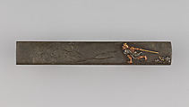 Knife Handle (Kozuka), Ichijosai Hironaga (Hirotoshi) (Japanese, died ca. 1800–25), Copper-silver alloy (shibuichi), copper, gold, Japanese