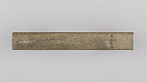 Knife Handle (Kozuka), Copper-silver alloy (shibuichi), gold, Japanese