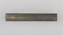 Knife Handle (Kozuka), Copper-silver alloy (shibuichi), gold, Japanese