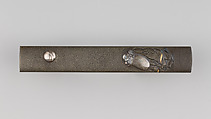 Knife Handle (Kozuka), Copper-silver alloy (shibuichi), gold, silver, Japanese