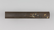 Knife Handle (Kozuka), Hamano Haruchika (Japanese, died ca.1850), Copper-gold alloy (shakudō), iron, gold, silver, copper, brass, Japanese