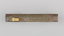 Knife Handle (Kozuka), Copper-silver alloy (shibuichi), silver, gold, Japanese