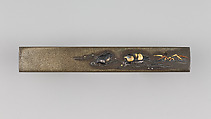 Knife Handle (Kozuka), Marukawa Hiroyoshi (Japanese, died 1841 or 1842), Copper-silver alloy (shibuichi), gold, silver, copper-gold alloy (shakudō), Japanese