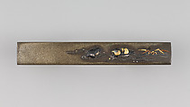 Knife Handle (Kozuka), Marukawa Hiroyoshi (Japanese, died 1841 or 1842), Copper-silver alloy (shibuichi), gold, silver, copper-gold alloy (shakudō), Japanese