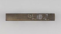 Knife Handle (Kozuka), Katsutora (Japanese, died ca.1825), Copper-silver alloy (shibuichi), silver, Japanese