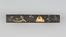 Knife Handle (Kozuka), Copper-silver alloy (shibuichi), gold, silver, copper, Japanese