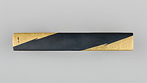 Knife Handle (Kozuka), Copper-gold alloy (shakudō), enameled cloisonné (shippō), gold, Japanese
