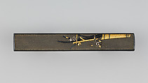 Knife Handle (Kozuka), Copper-gold alloy (shakudō), gold, silver, Japanese