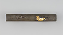 Knife Handle (Kozuka), Copper-silver alloy (shibuichi), gold, Japanese