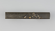 Knife Handle (Kozuka), Hamano Haruchika (Japanese, died ca.1850), Copper-silver alloy (shibuichi), gold, silver, Japanese