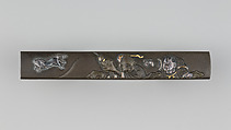 Knife Handle (Kozuka), Hamano Naotsune (Japanese, died ca.1850), Copper-silver alloy (shibuichi), gold, silver, Japanese