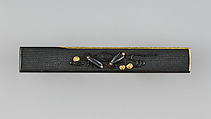 Knife Handle (Kozuka), Copper-gold alloy (shakudō), gold, copper, Japanese